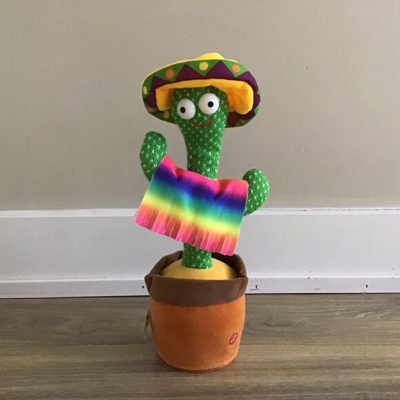 Speak Talk Sound Record Repeating Toy Cactus Toy Children Home Decor - Picture 1 of 6